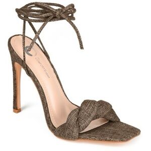 Journee Collection Chic Brown Strappy High Heels